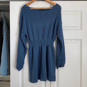 Navy blue knit dress